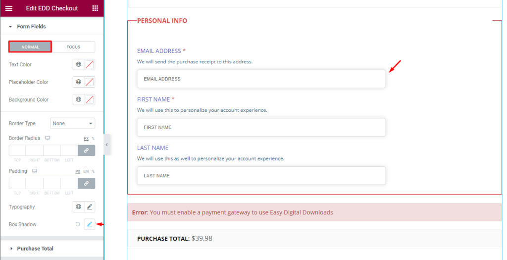 How to use EDD Checkout Widget 12 form fields normal 2 - BdThemes