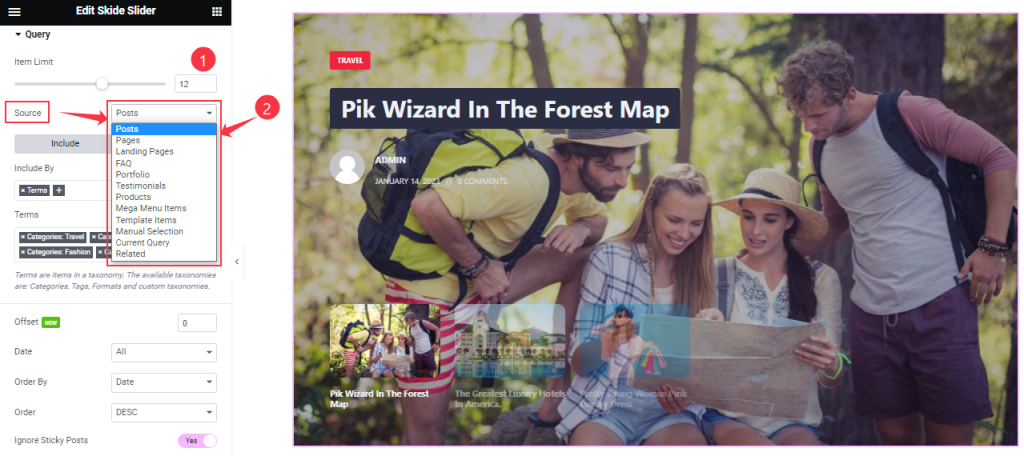 How To Use Skide Slider Widget By Ultimate Post Kit Pro 4 Query 1 5 - BdThemes