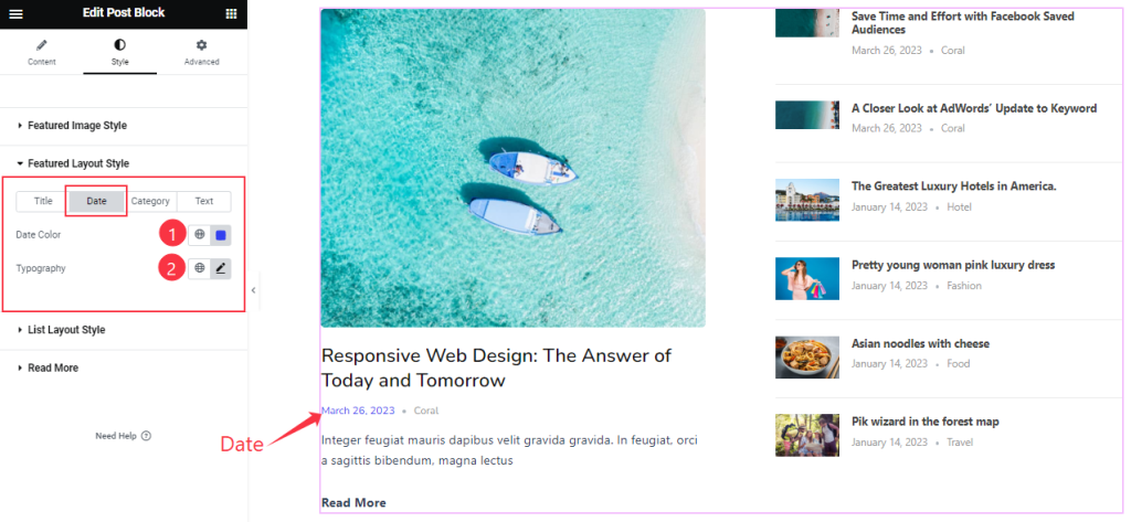 How To Use Post Block Widget By Element Pack Pro 11 Featured Layout Style2 - BdThemes