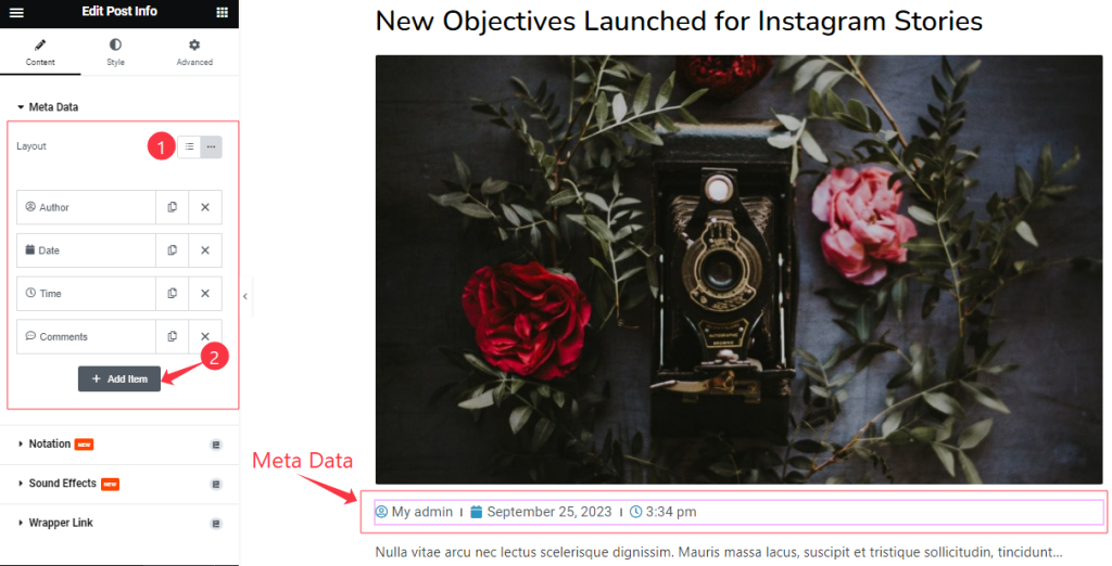 How To Use Post Info Widget By Ultimate Post Kit Pro 2 Meta Data1 - BdThemes