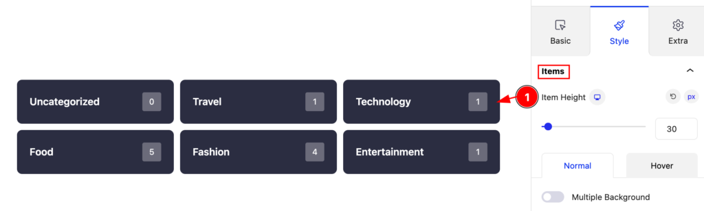 How to use the Post Category block by Zoloblocks 8 items - BdThemes