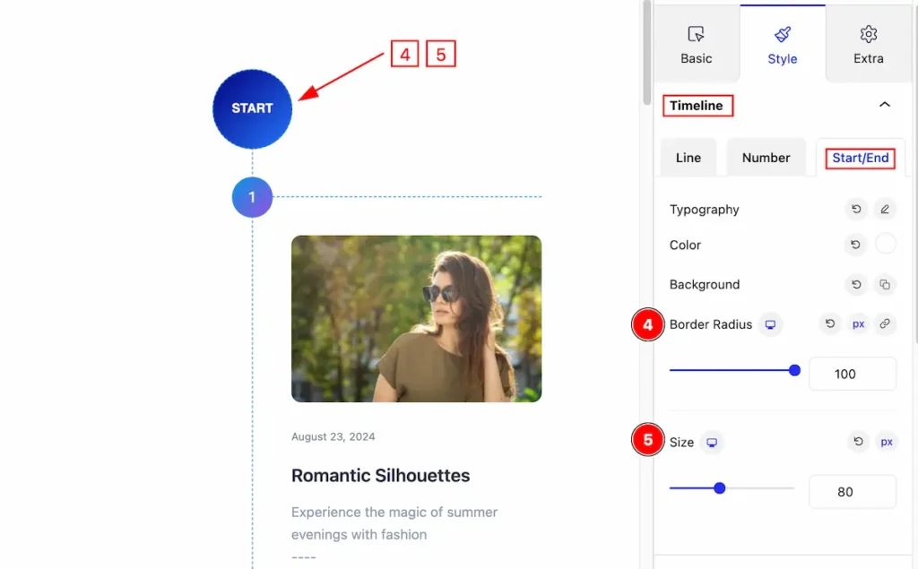 How To Use The Post Timeline Block By Zoloblocks 15 timeline start end 2 - BdThemes