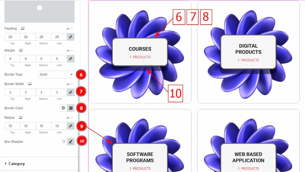 How to use the EDD Category Grid widget by Ultimate Store Kit 10 Content Normal 02 - BdThemes